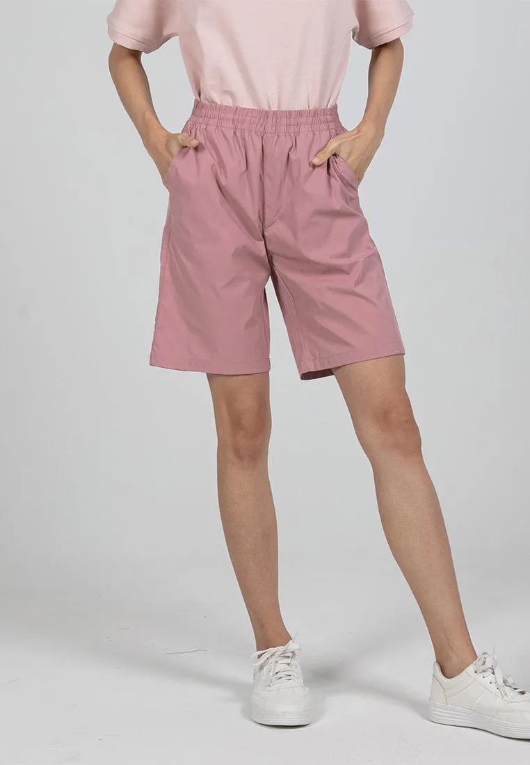 Forest Ladies Stretchable Polyester Elastic Waisted Short Pants Women Casual Shorts | Seluar Pendek Perempuan - 865110