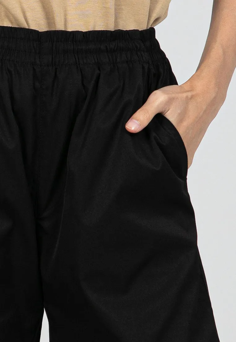Forest Ladies Stretchable Polyester Elastic Waisted Short Pants Women Casual Shorts | Seluar Pendek Perempuan - 865110