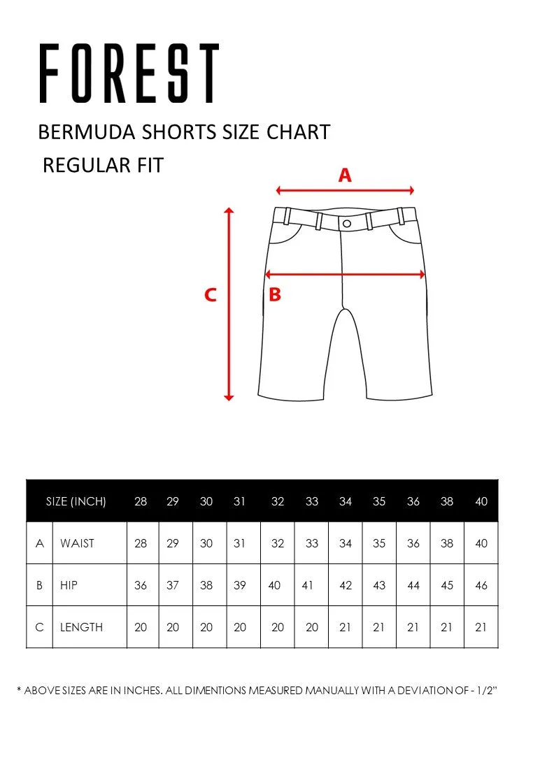 Forest Stretchable Jeans Bermuda Shorts Denim Short Pants Men | Seluar Pendek Lelaki - 670198
