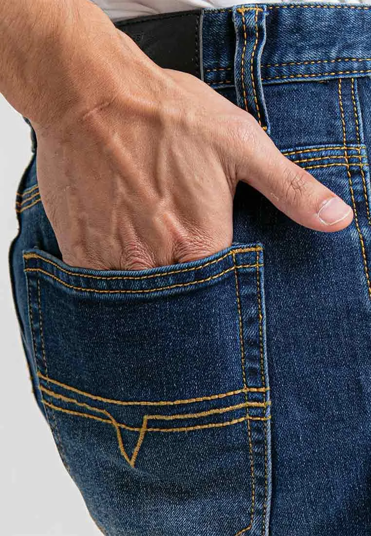Forest Stretchable Jeans Bermuda Shorts Denim Short Pants Men | Seluar Pendek Lelaki - 670198