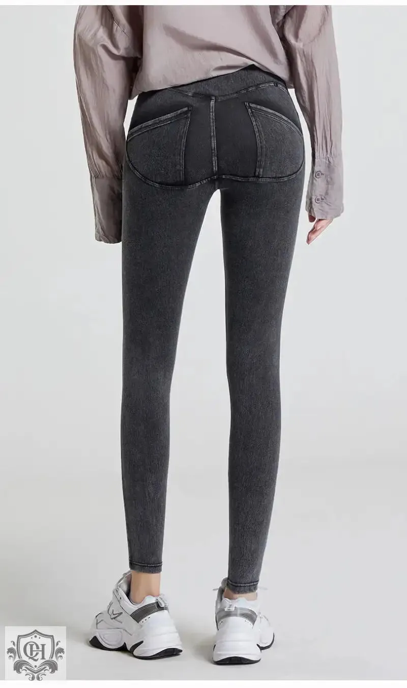 Full Length Denim Style Yoga Pants