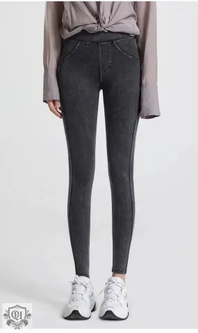 Full Length Denim Style Yoga Pants