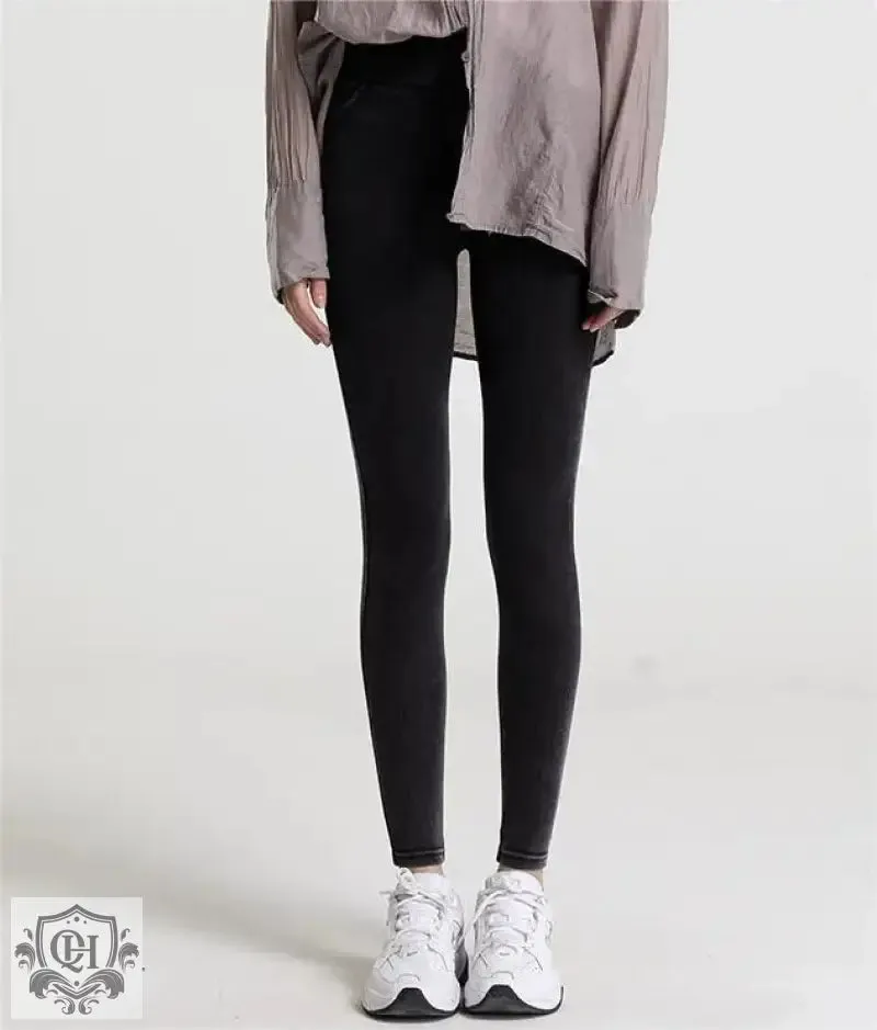 Full Length Denim Style Yoga Pants