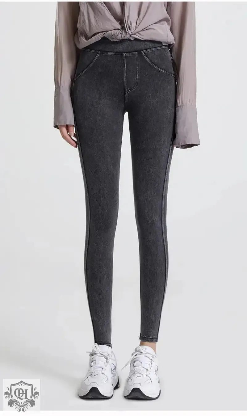 Full Length Denim Style Yoga Pants