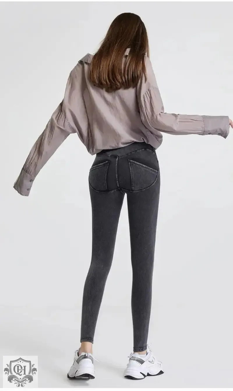 Full Length Denim Style Yoga Pants
