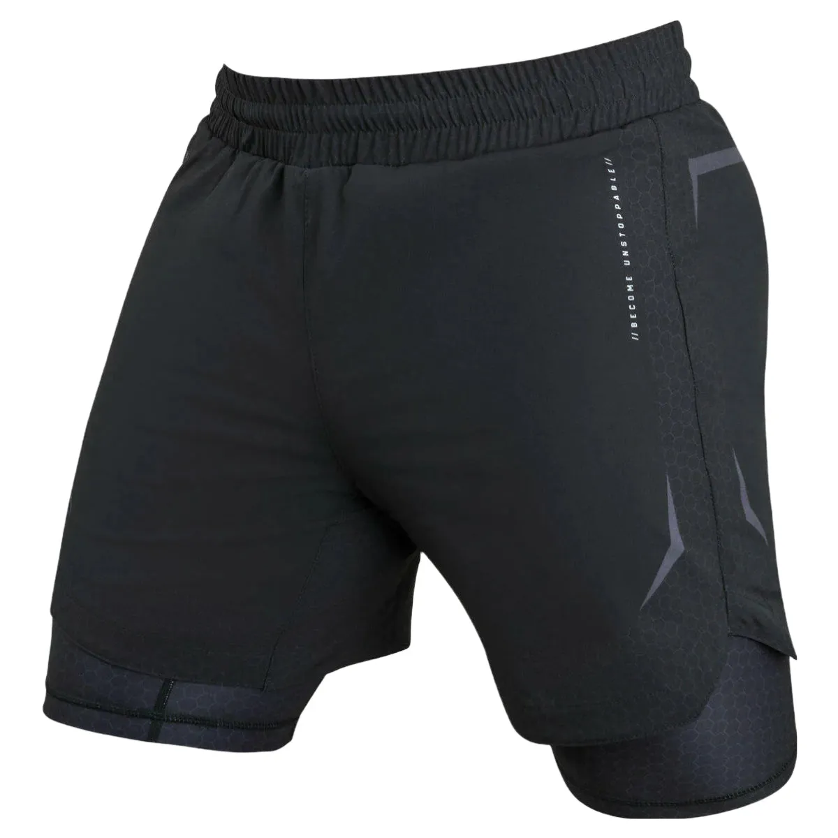 Fumetsu Ghost MK2 Dual Layer Fight Shorts Black