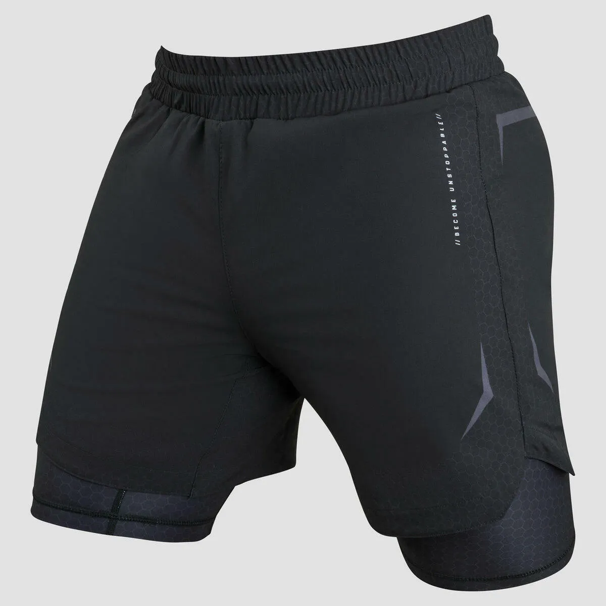 Fumetsu Ghost MK2 Dual Layer Fight Shorts Black