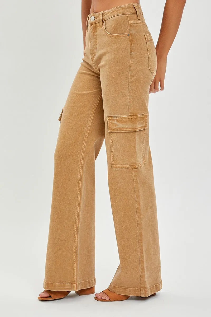 High Rise Cargo Wide Pants