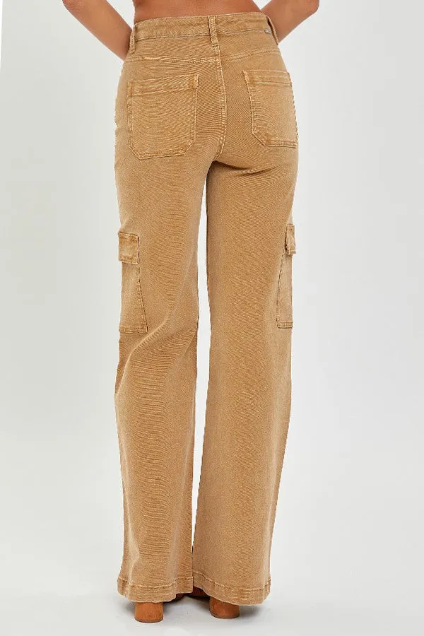 High Rise Cargo Wide Pants