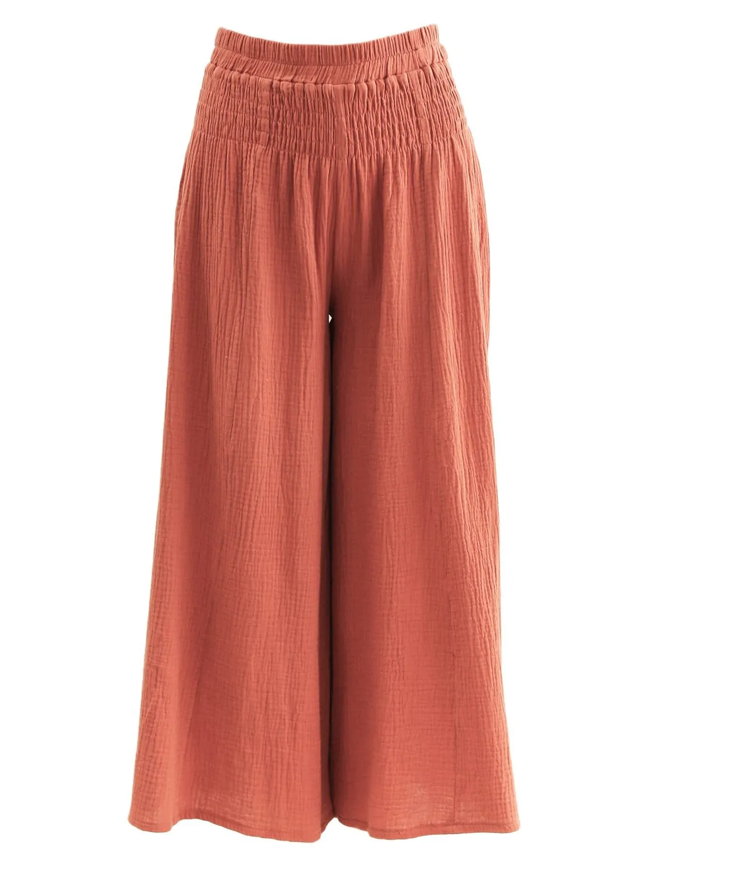 High Waist Cotton Double Yarn Breathable Loose Wide-Leg Yoga Pants