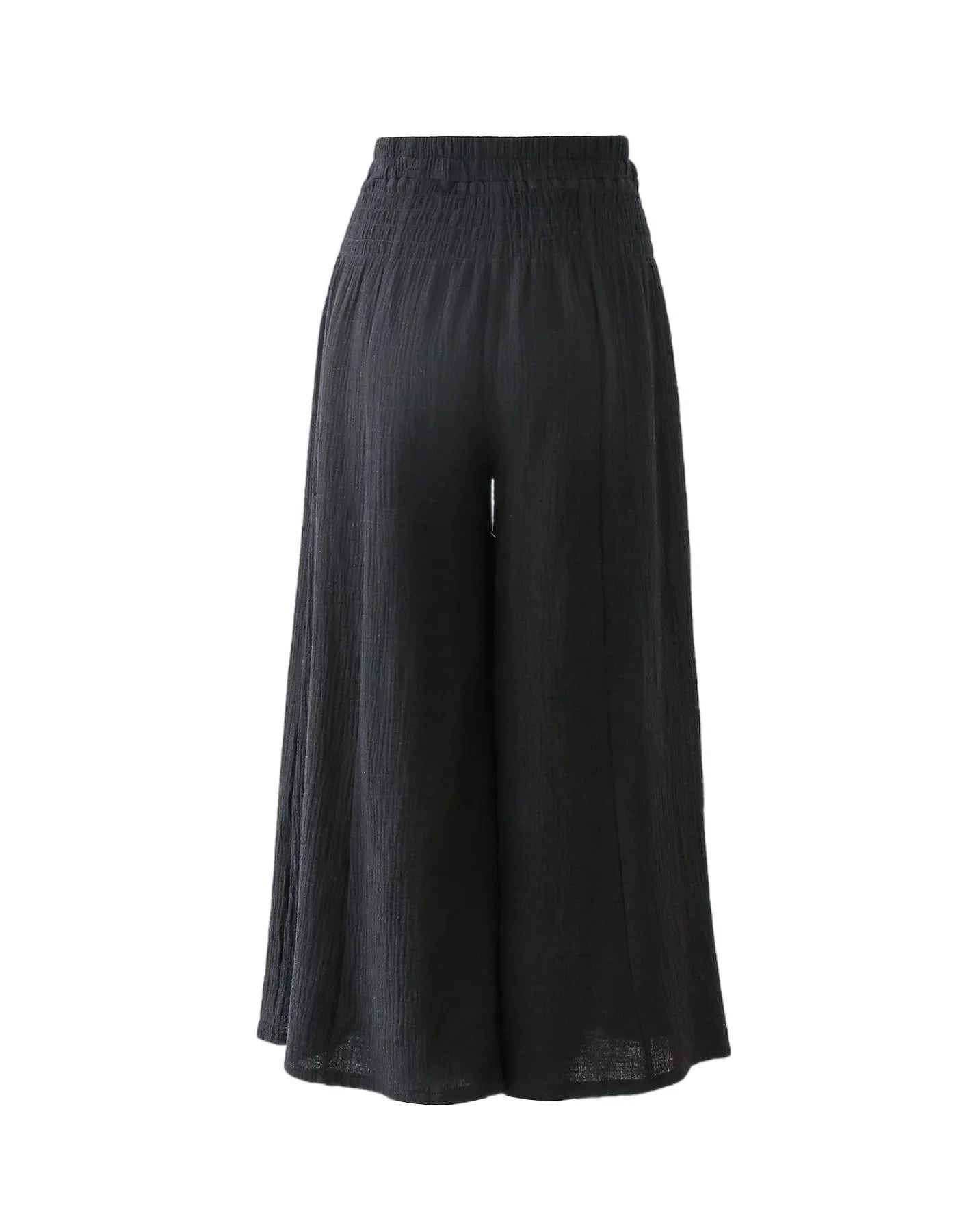 High Waist Cotton Double Yarn Breathable Loose Wide-Leg Yoga Pants