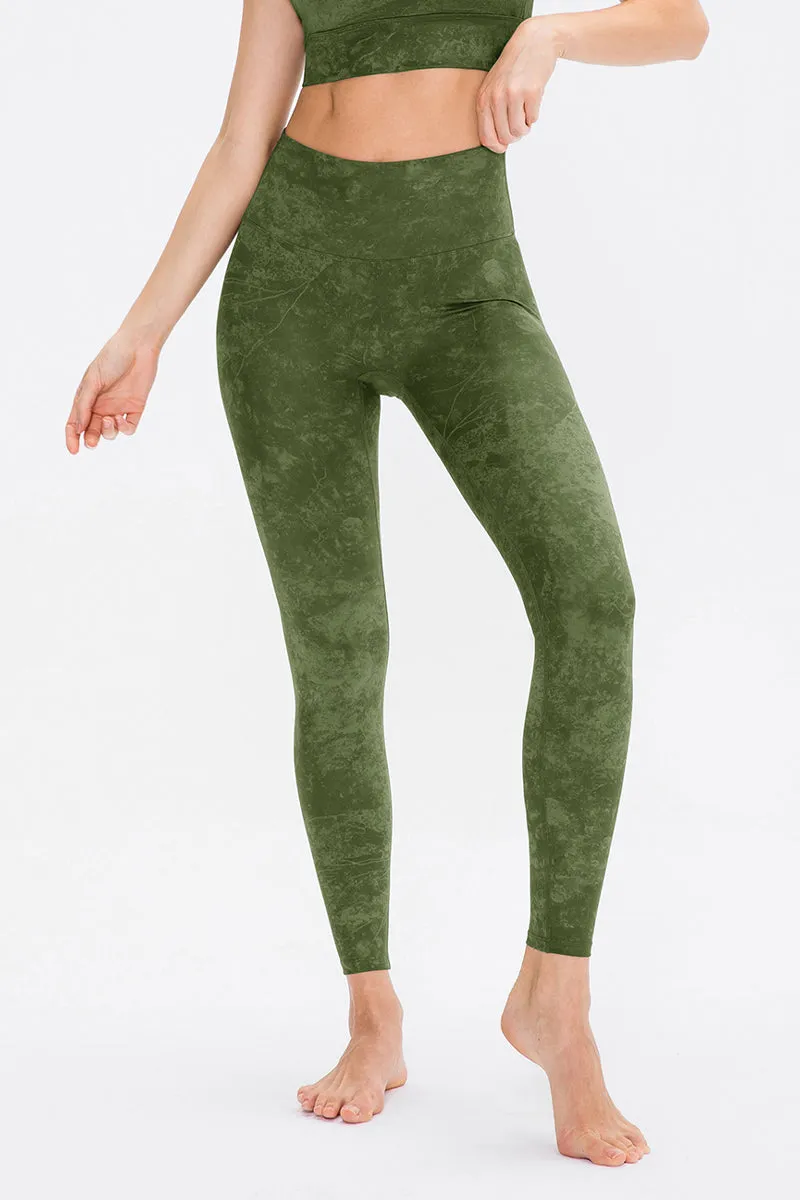 High-Waisted Tie Dyed Workout Leggings