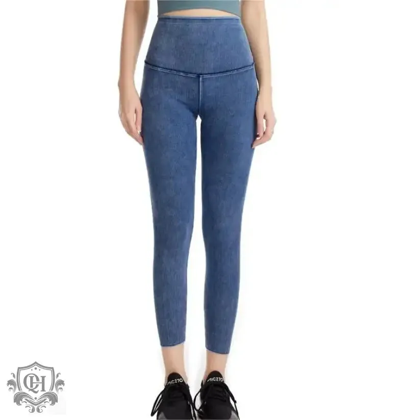 Hip Rise Flexi Denim Yoga Pants