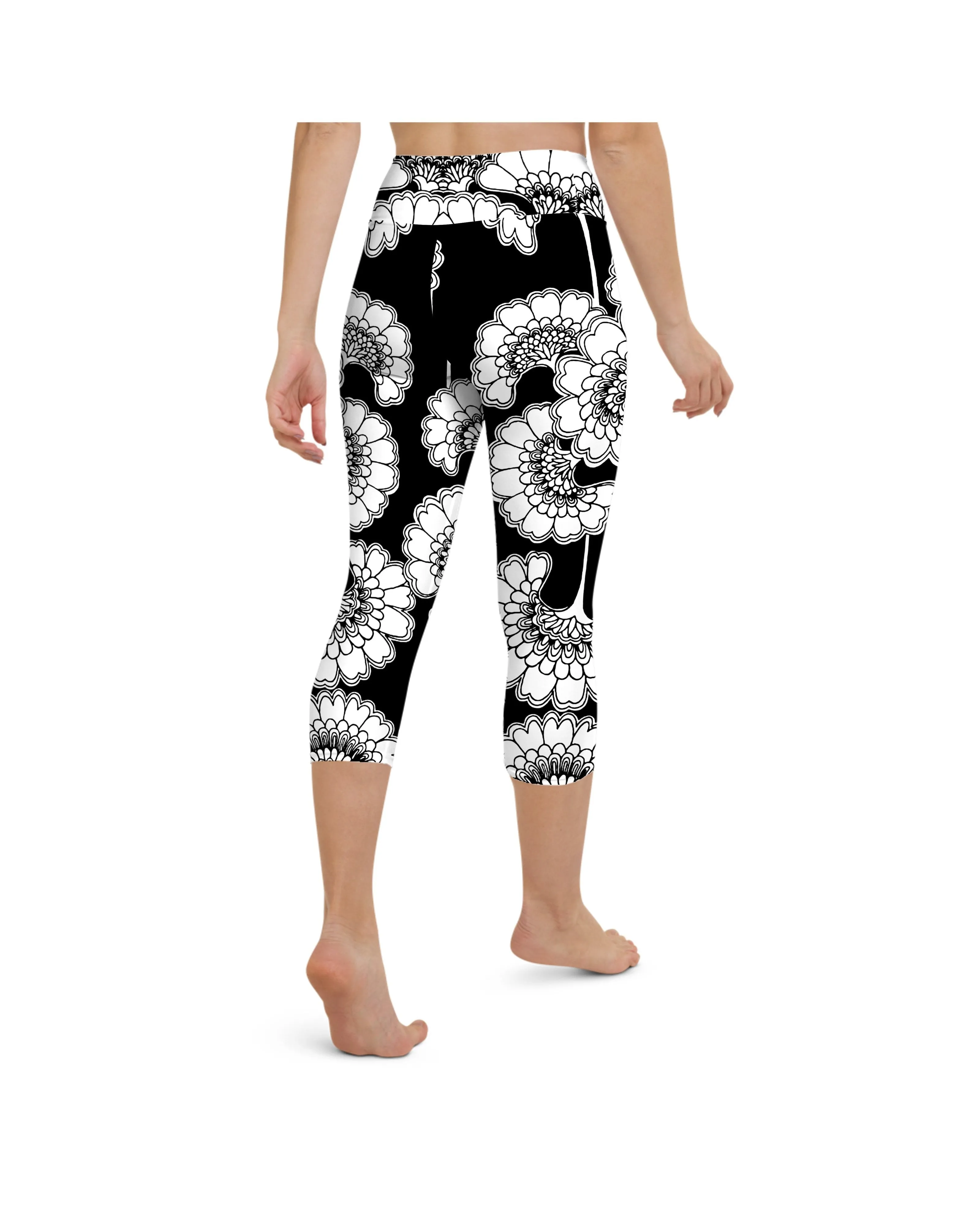 Japanese Floral Yoga Capris