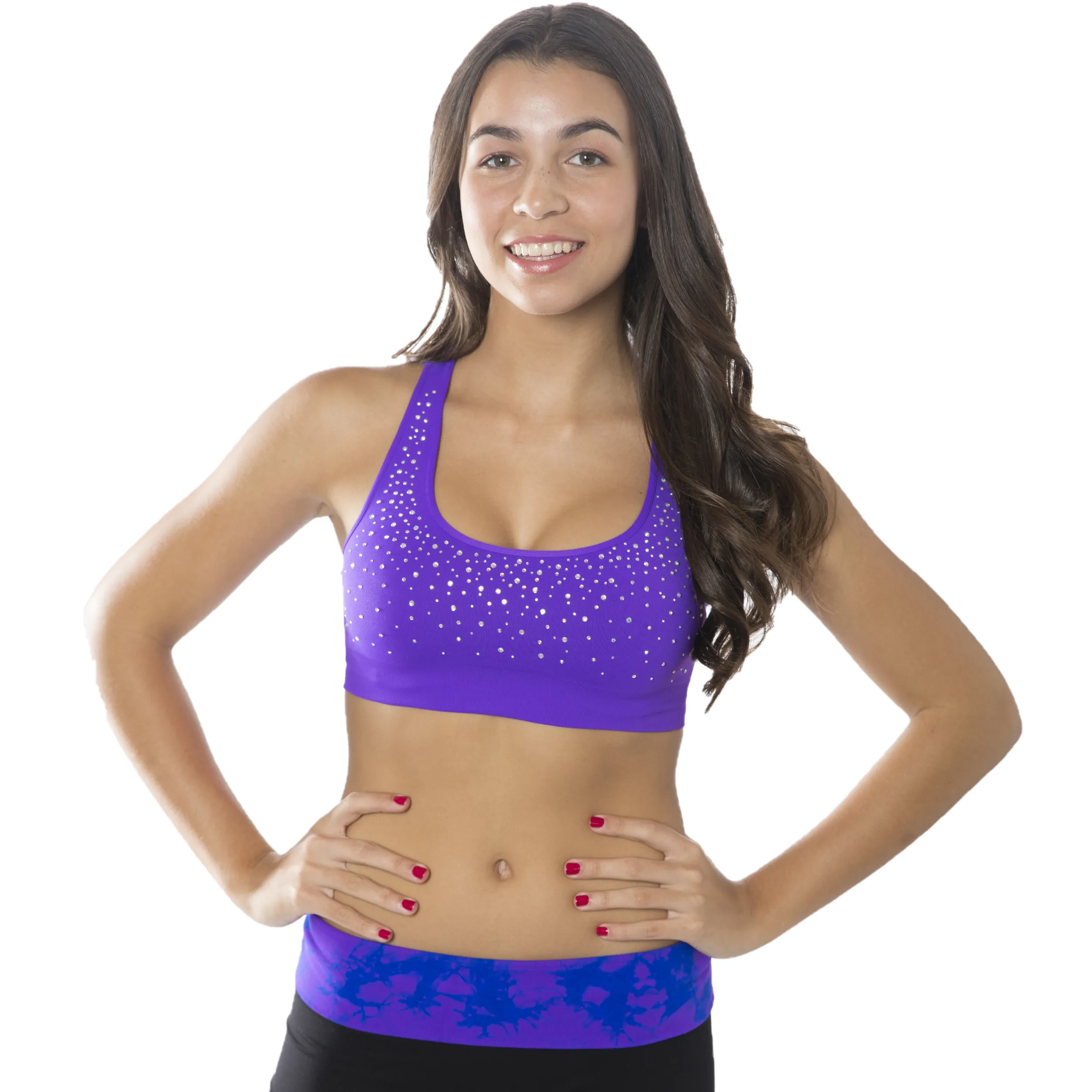 Junior's Bedazzled Sports Bra