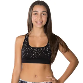 Junior's Bedazzled Sports Bra