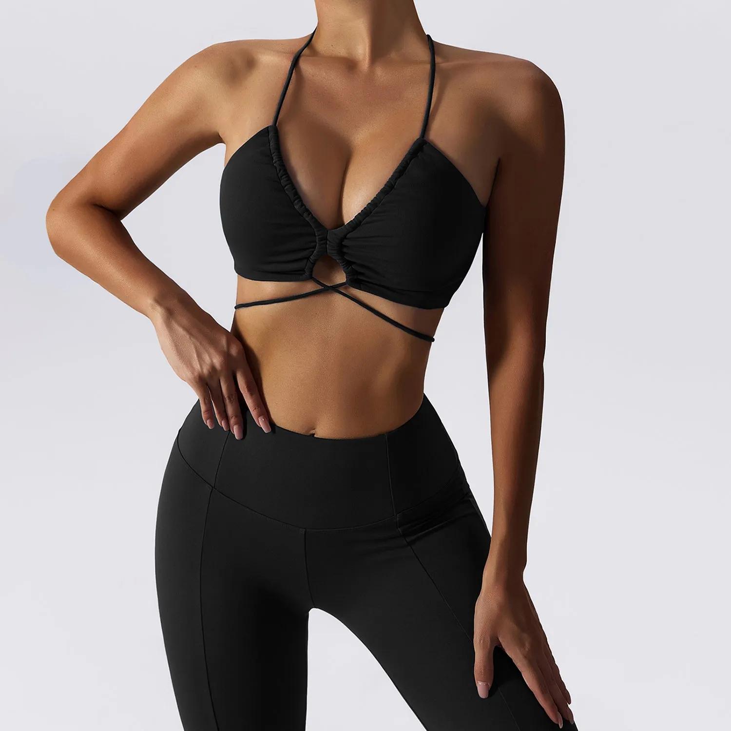 Lace-up Workout Bra