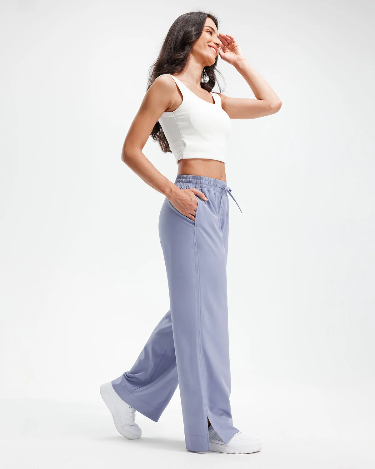 Libin Women's 29" High Waist Loose Casual  Wide Leg Pants