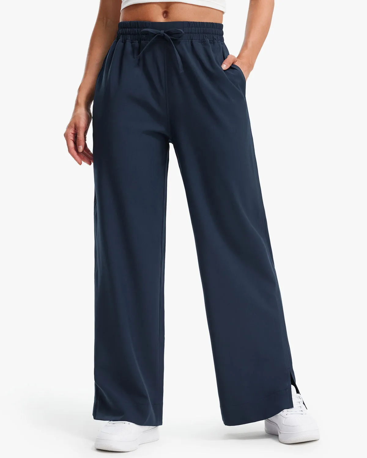 Libin Women's 29" High Waist Loose Casual  Wide Leg Pants