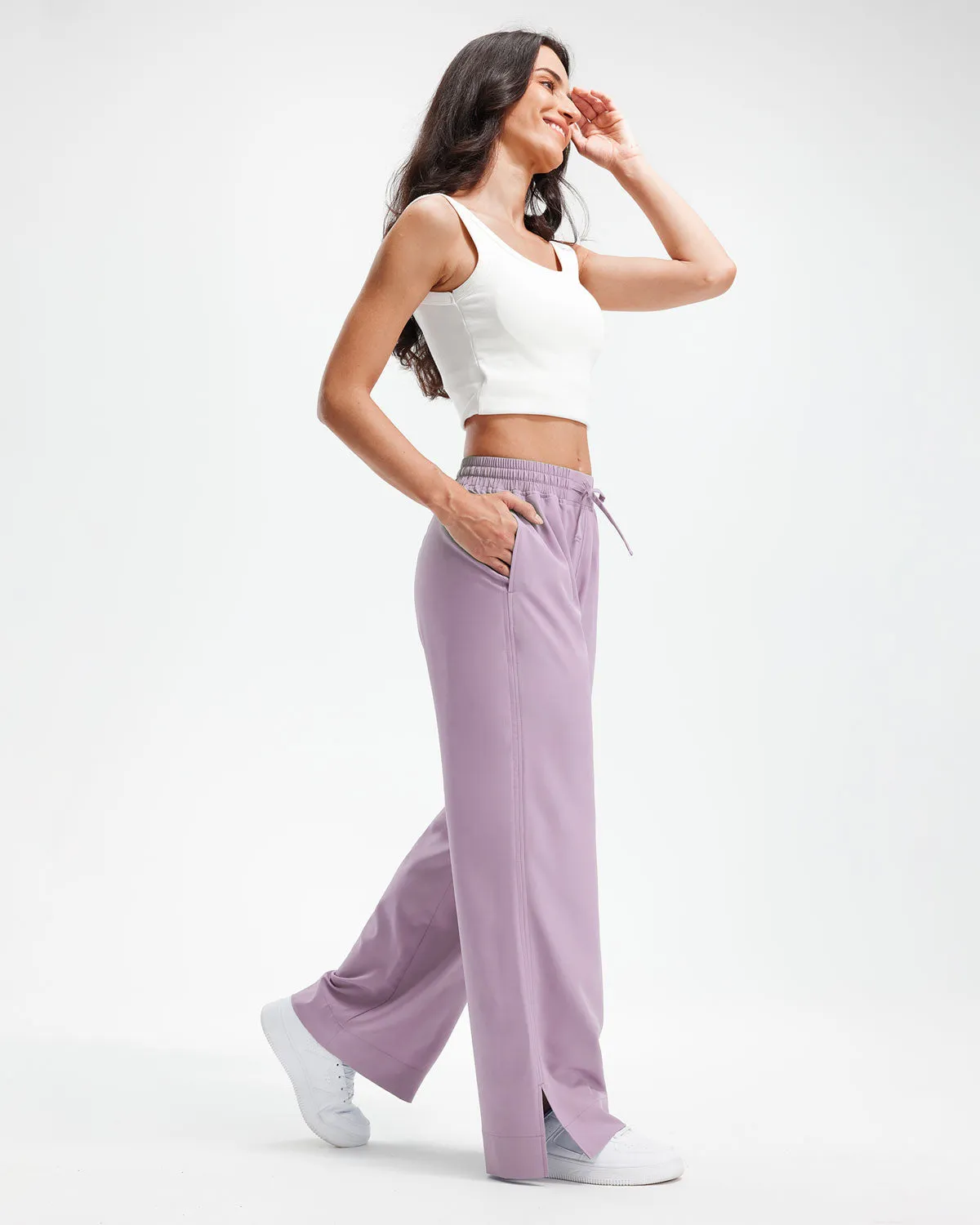 Libin Women's 29" High Waist Loose Casual  Wide Leg Pants