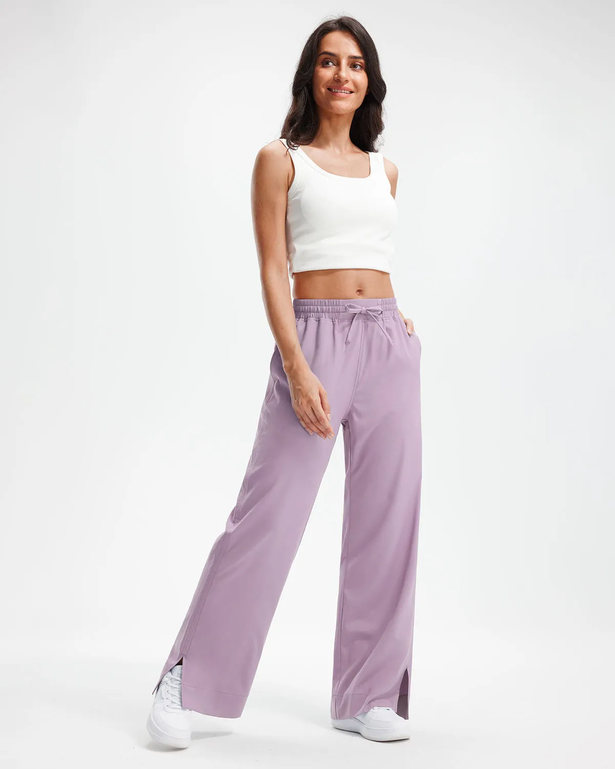 Libin Women's 29" High Waist Loose Casual  Wide Leg Pants