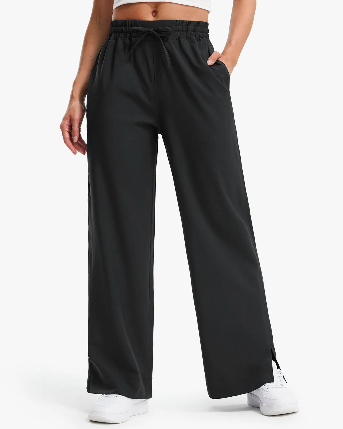 Libin Women's 29" High Waist Loose Casual  Wide Leg Pants