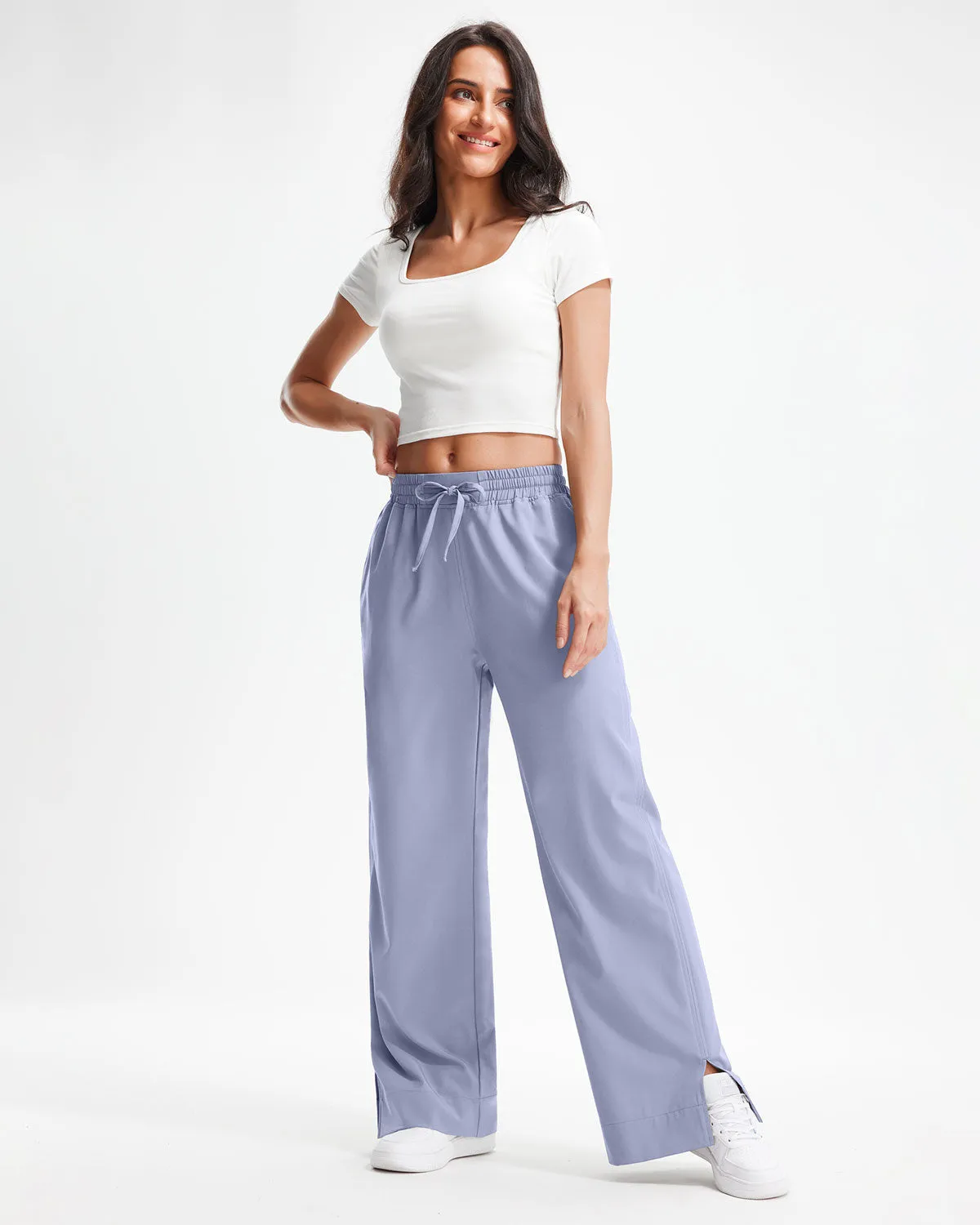 Libin Women's 29" High Waist Loose Casual  Wide Leg Pants