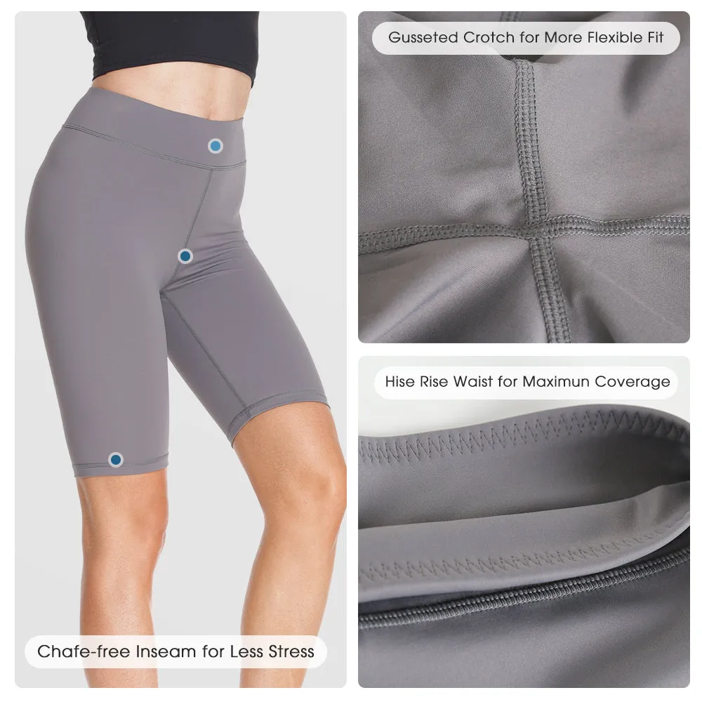 MANCYFIT Biker Shorts for Women High Waist Premium Lycra Yoga Workout Spandex Shorts 8 inch