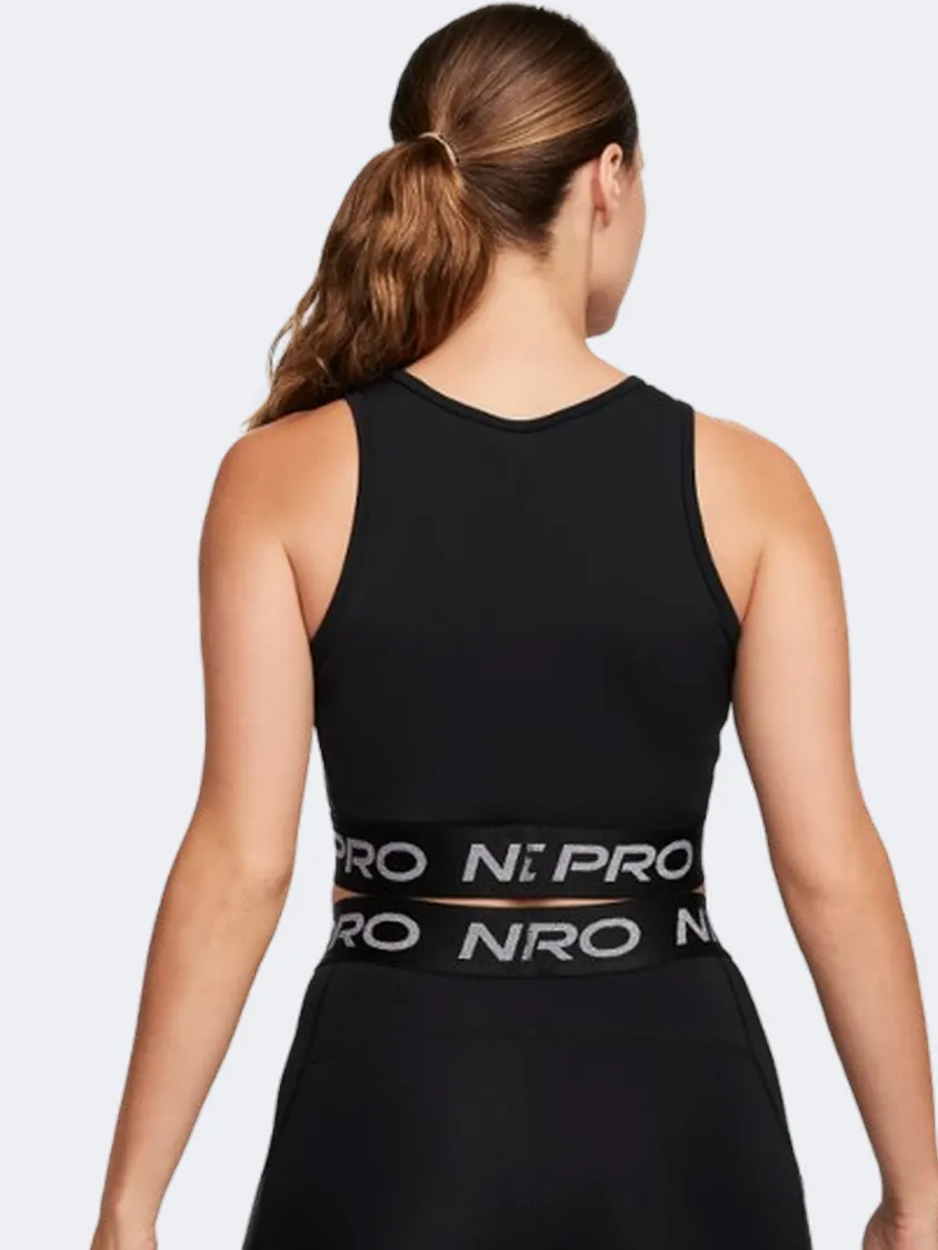 Nike Pro Women Training Tank Black/Metallic Silvr