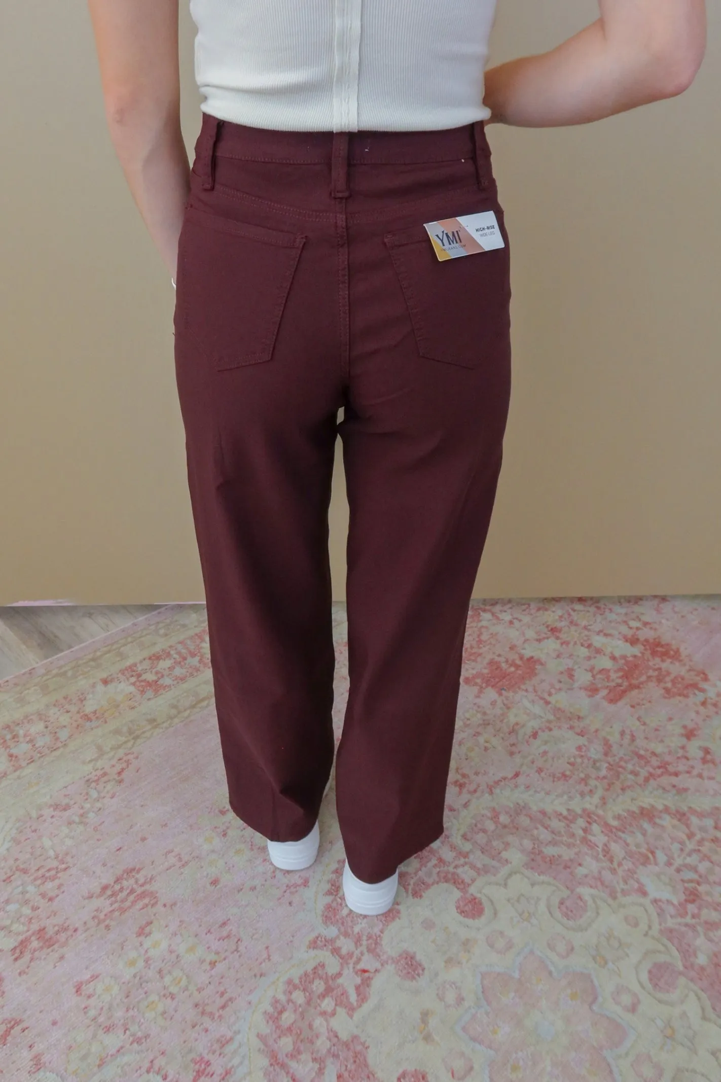 Olivia Dark Berry Wide Leg Pants