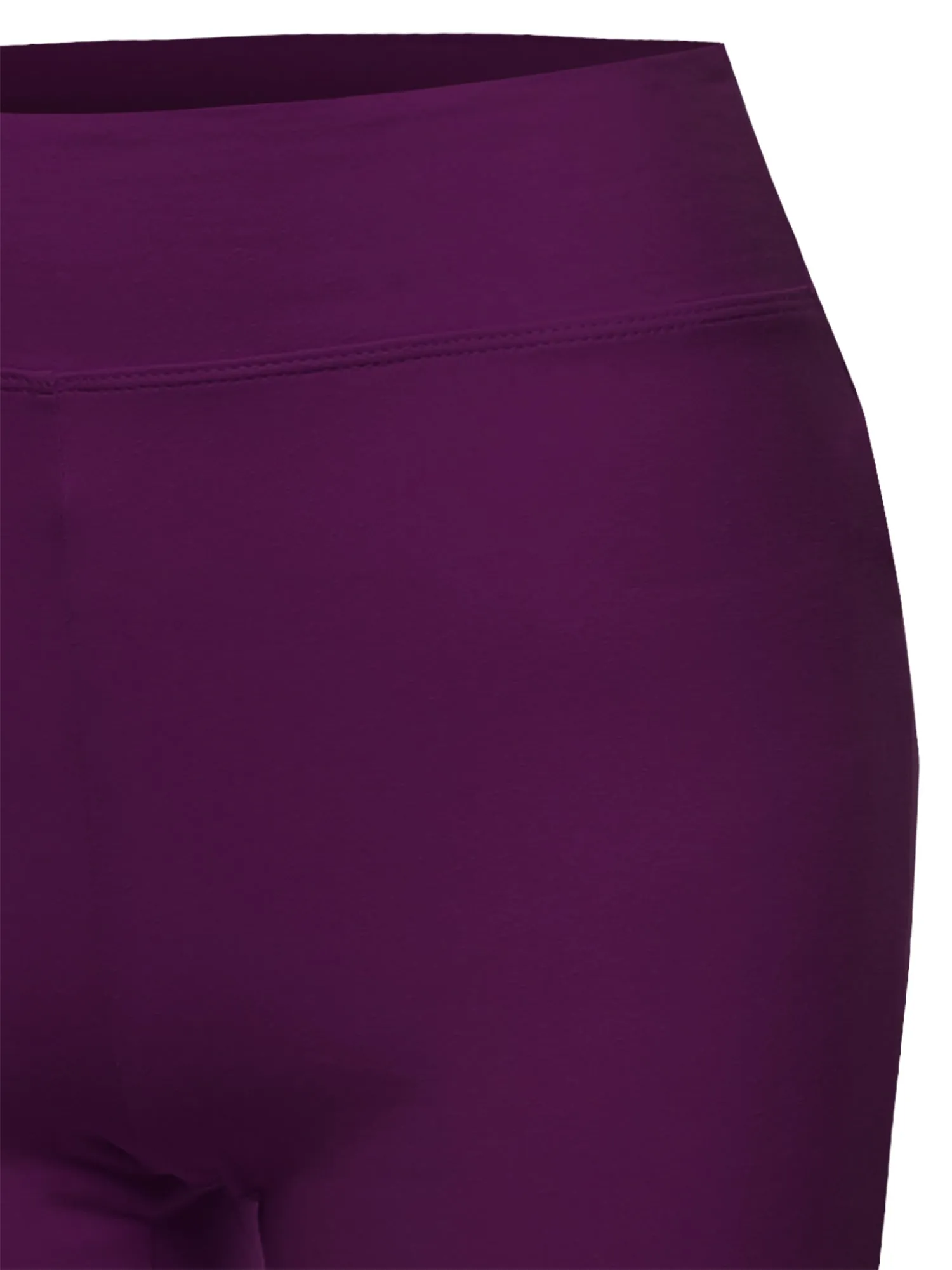 Plus Size Basic Solid Premium Cotton High Rise Bike Shorts