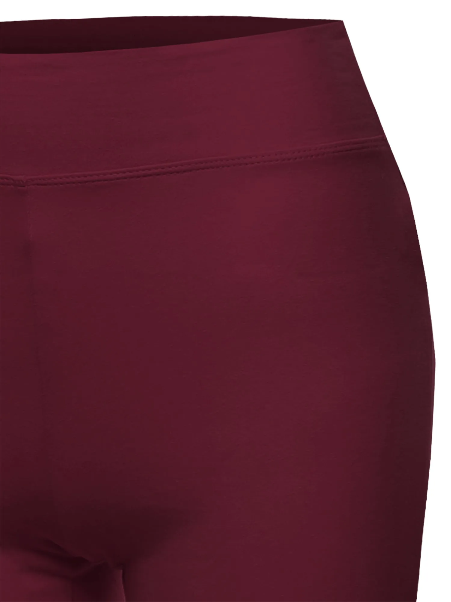 Plus Size Basic Solid Premium Cotton High Rise Bike Shorts