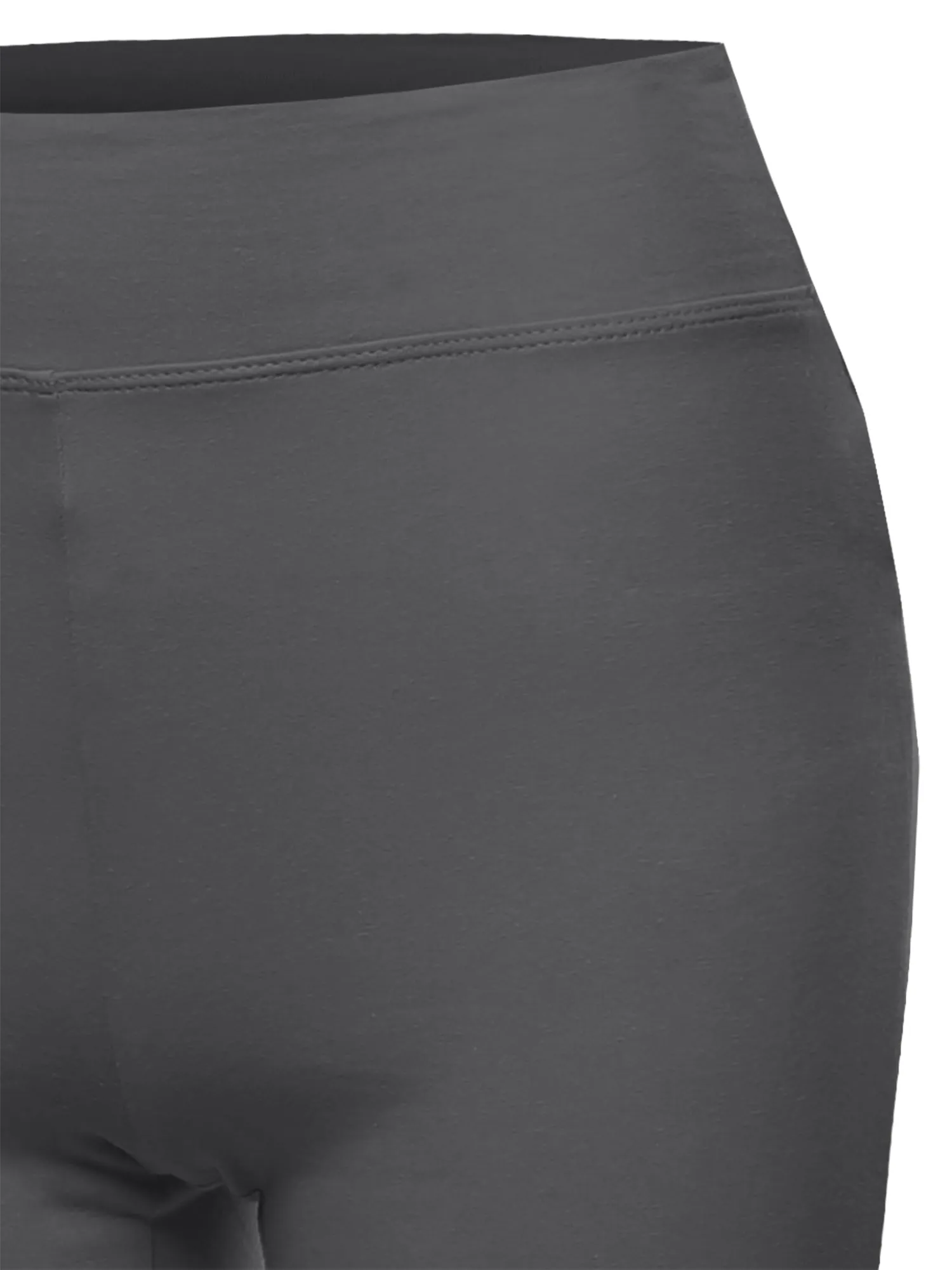 Plus Size Basic Solid Premium Cotton High Rise Bike Shorts