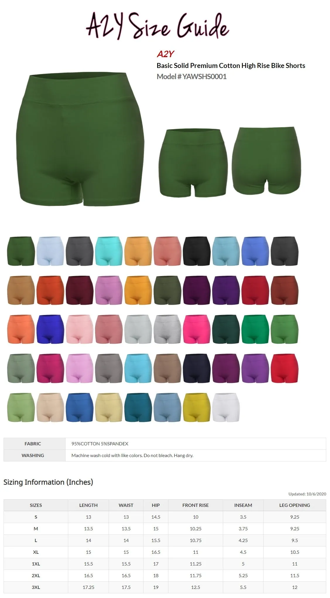 Plus Size Basic Solid Premium Cotton High Rise Bike Shorts