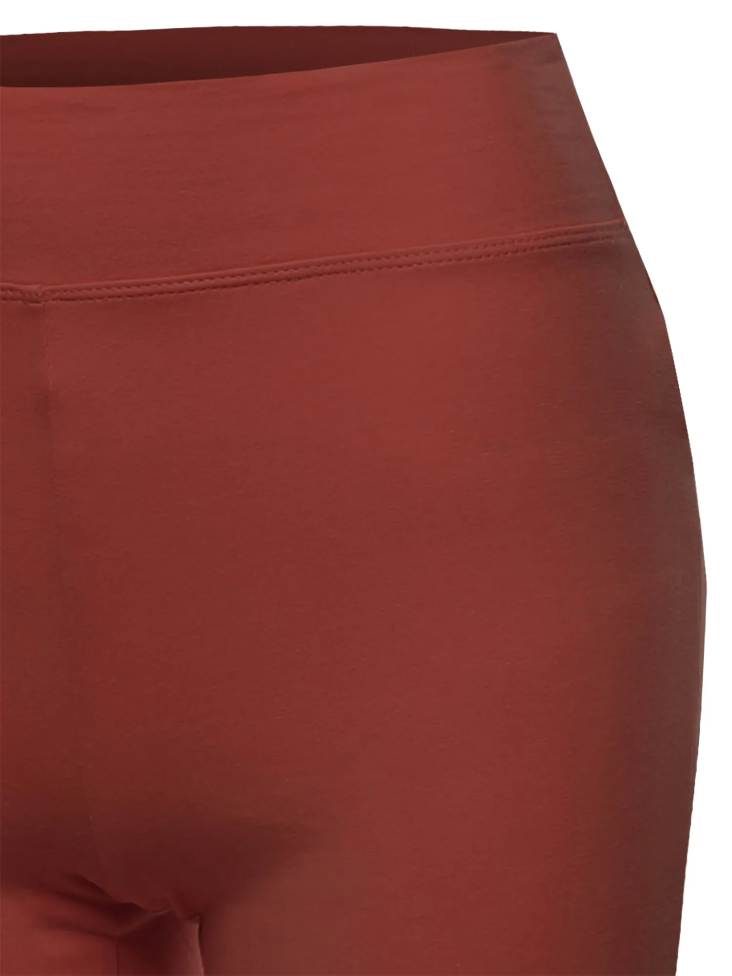 Plus Size Basic Solid Premium Cotton High Rise Bike Shorts