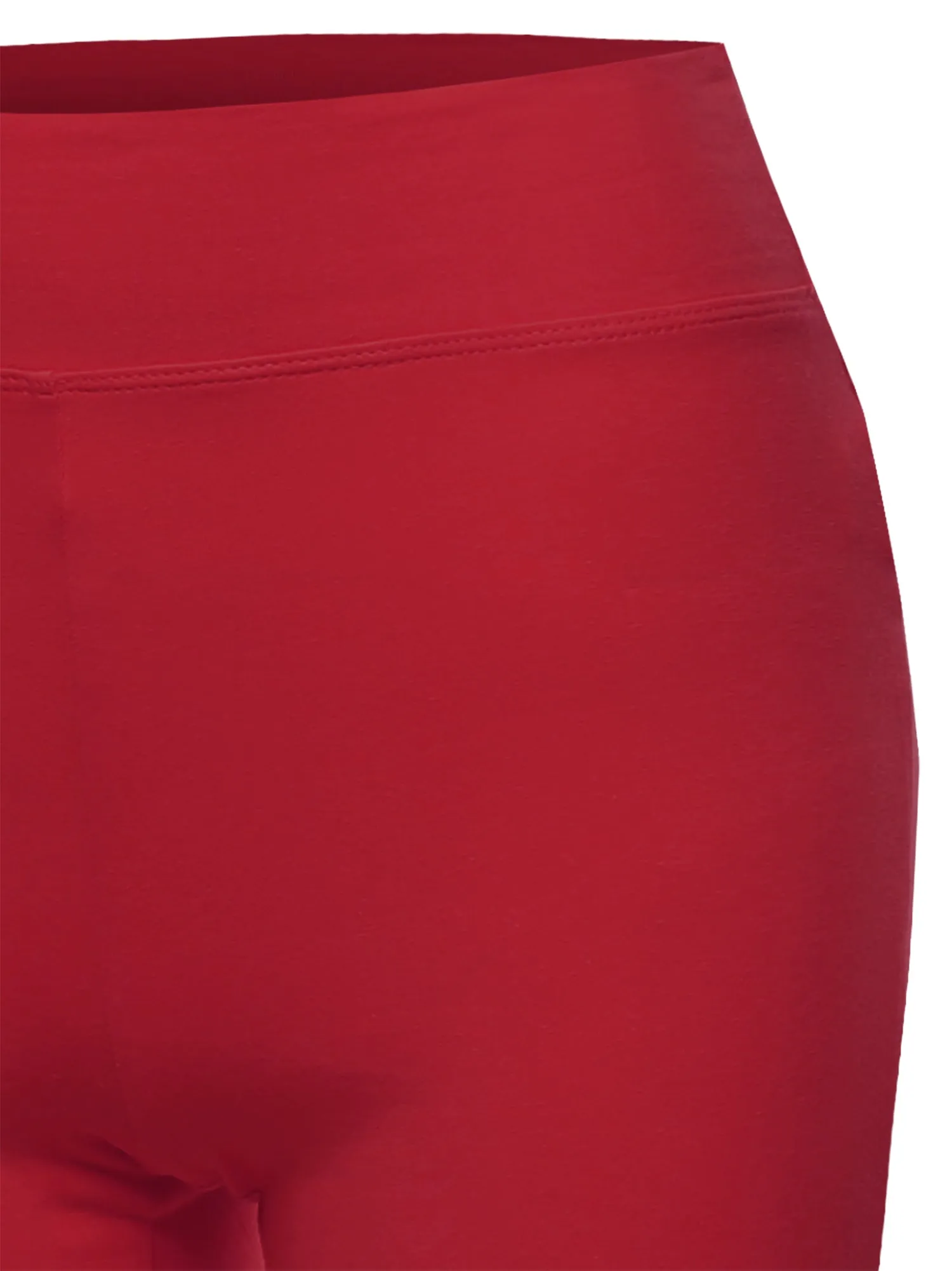 Plus Size Basic Solid Premium Cotton High Rise Bike Shorts
