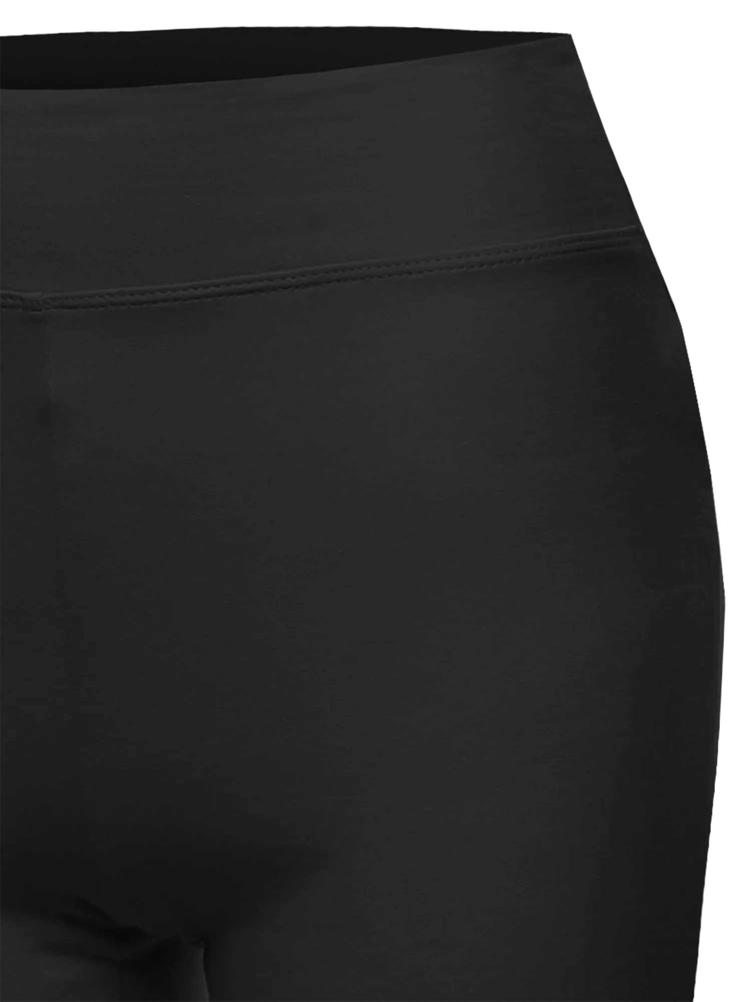 Plus Size Basic Solid Premium Cotton High Rise Bike Shorts