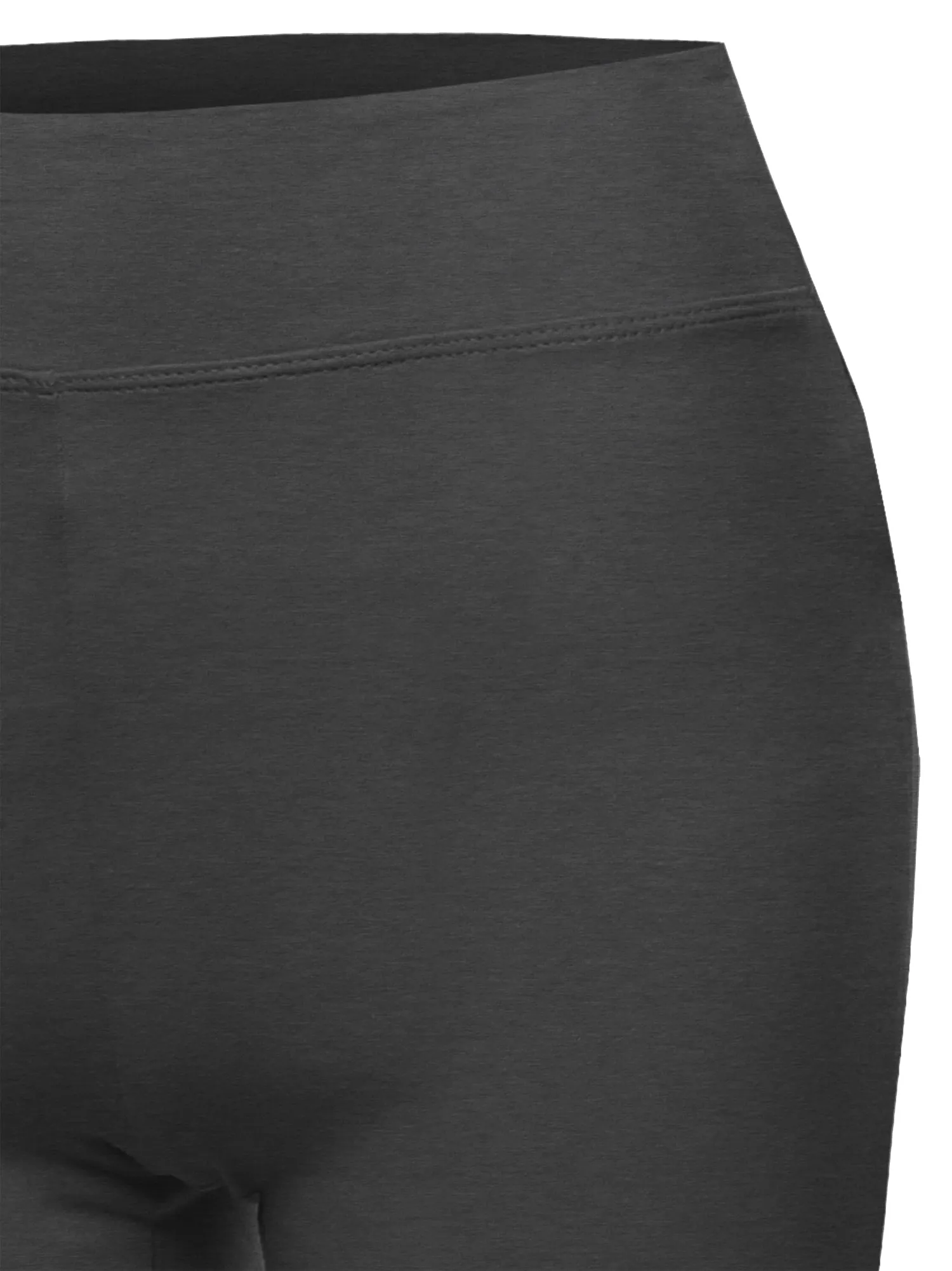Plus Size Basic Solid Premium Cotton High Rise Bike Shorts
