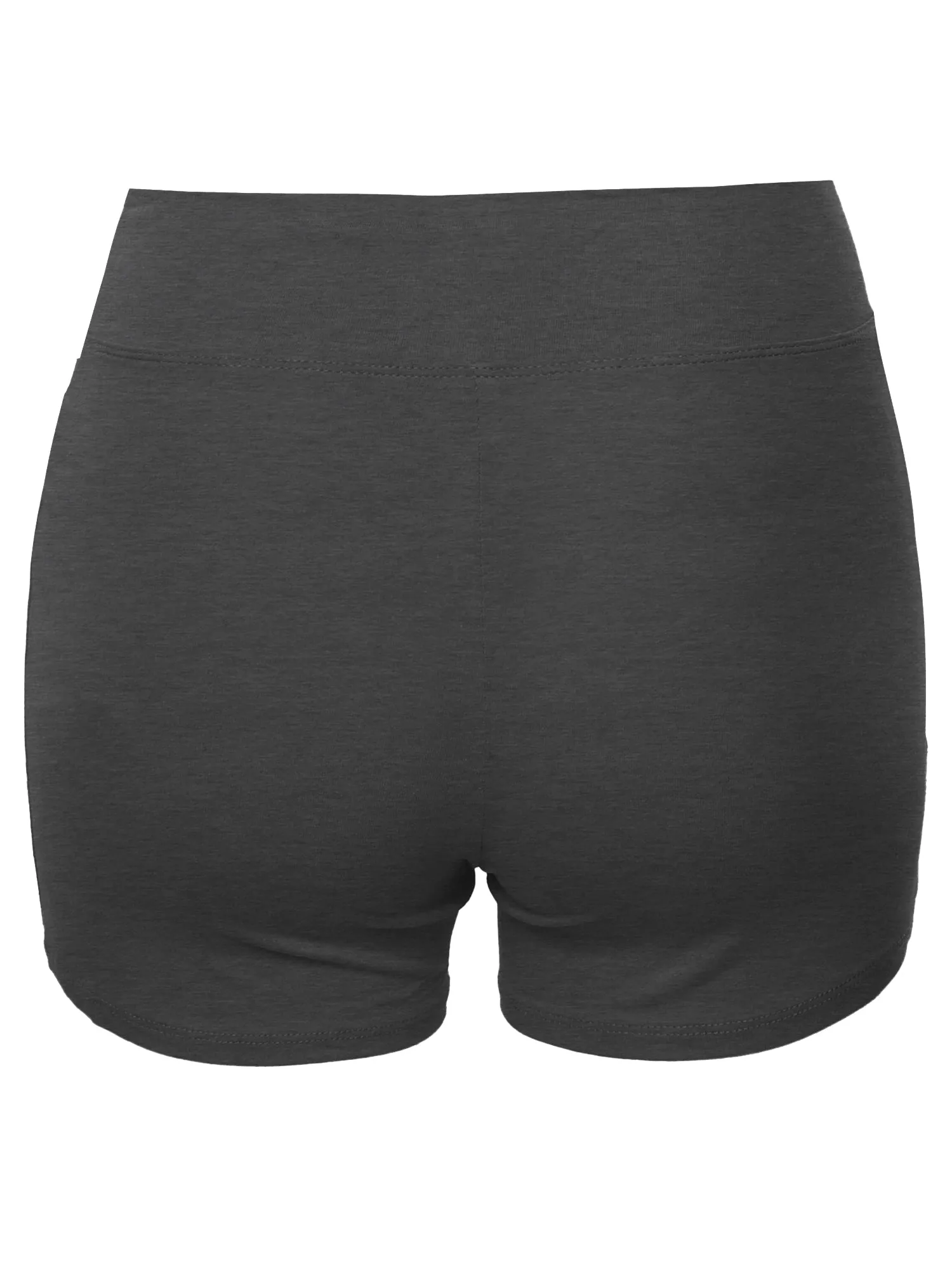 Plus Size Basic Solid Premium Cotton High Rise Bike Shorts