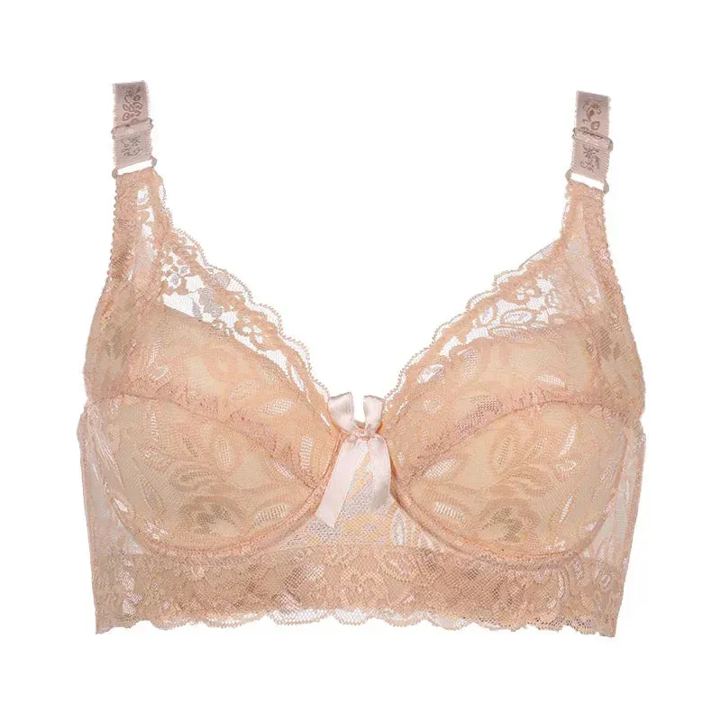 Plus Sizes Underwire Lace Wide Shoulder Straps Push Up Bras