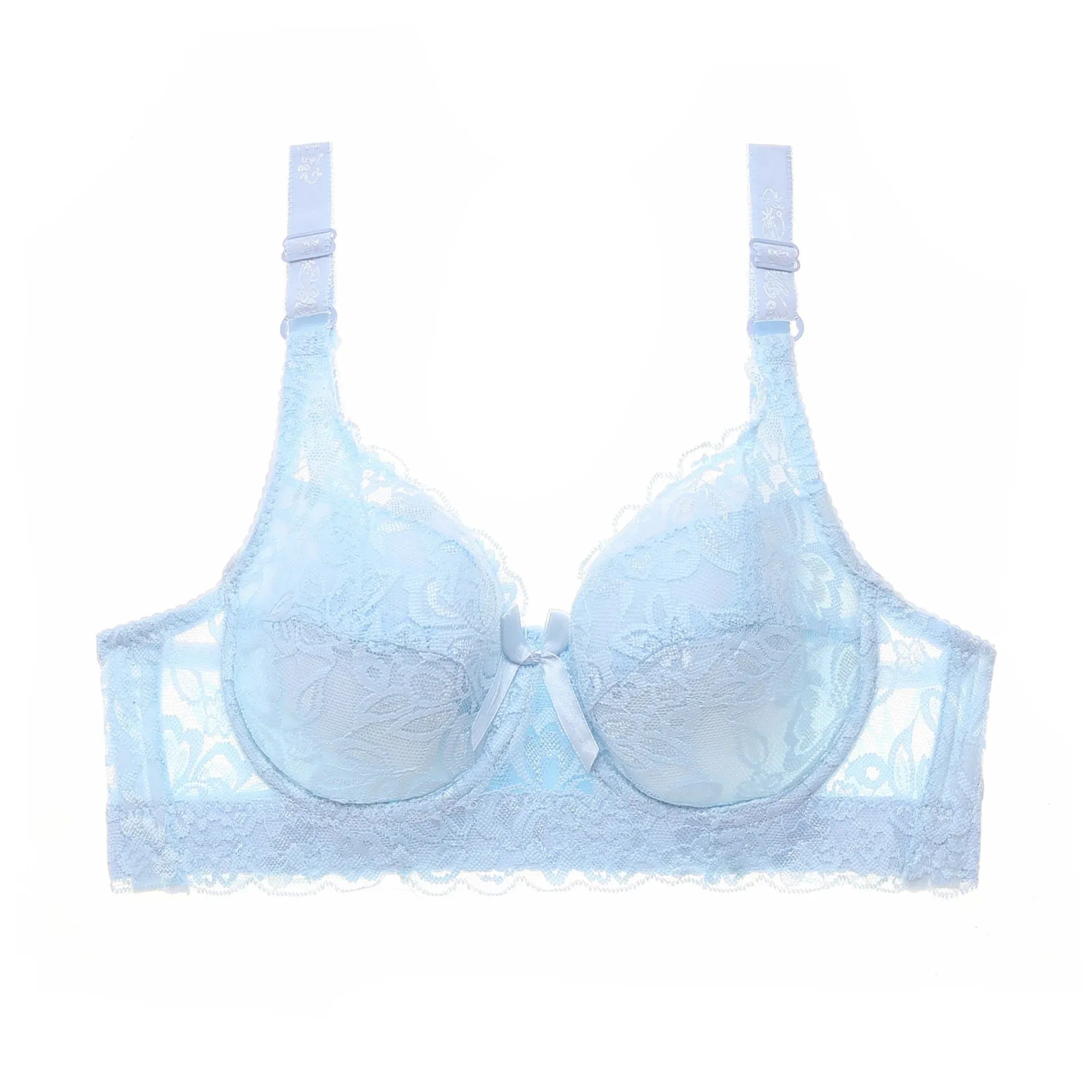 Plus Sizes Underwire Lace Wide Shoulder Straps Push Up Bras
