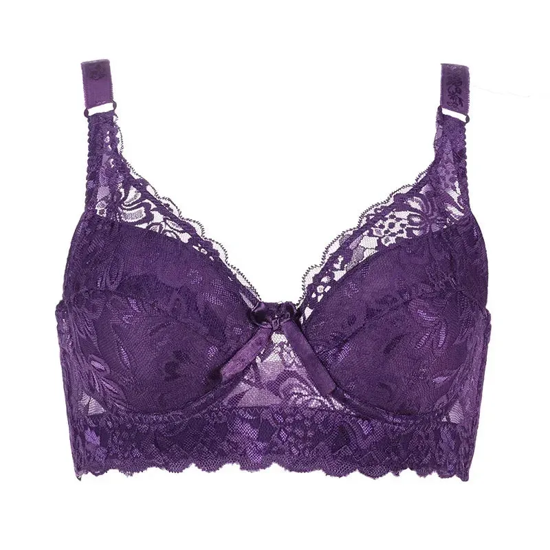 Plus Sizes Underwire Lace Wide Shoulder Straps Push Up Bras