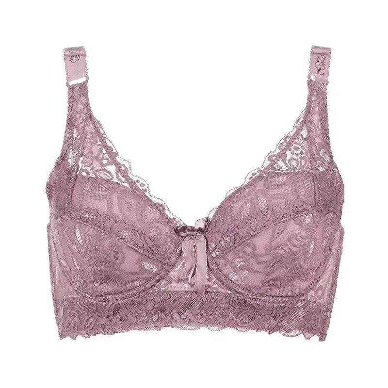 Plus Sizes Underwire Lace Wide Shoulder Straps Push Up Bras