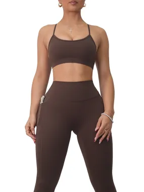 Premier Bombshell Sports Bra (Cocoa Brown)