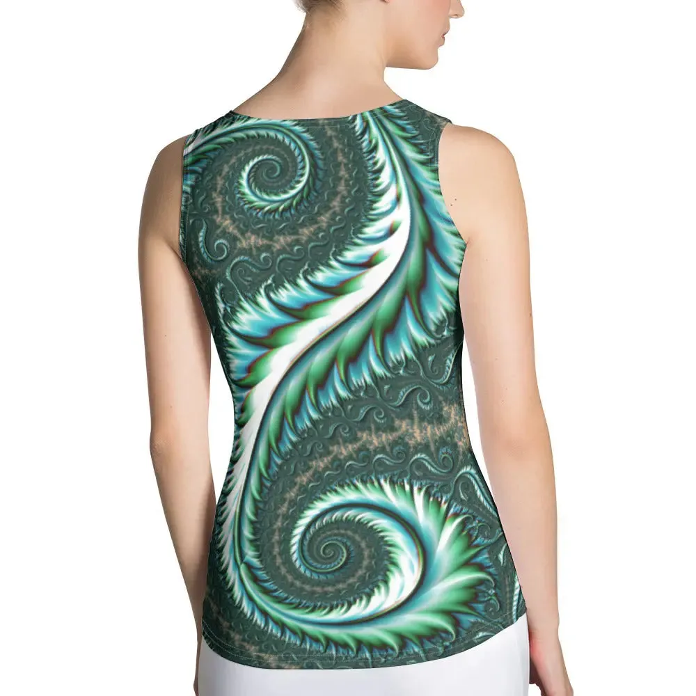 "Fractal Fern" Collection - All Over Print Tank Top