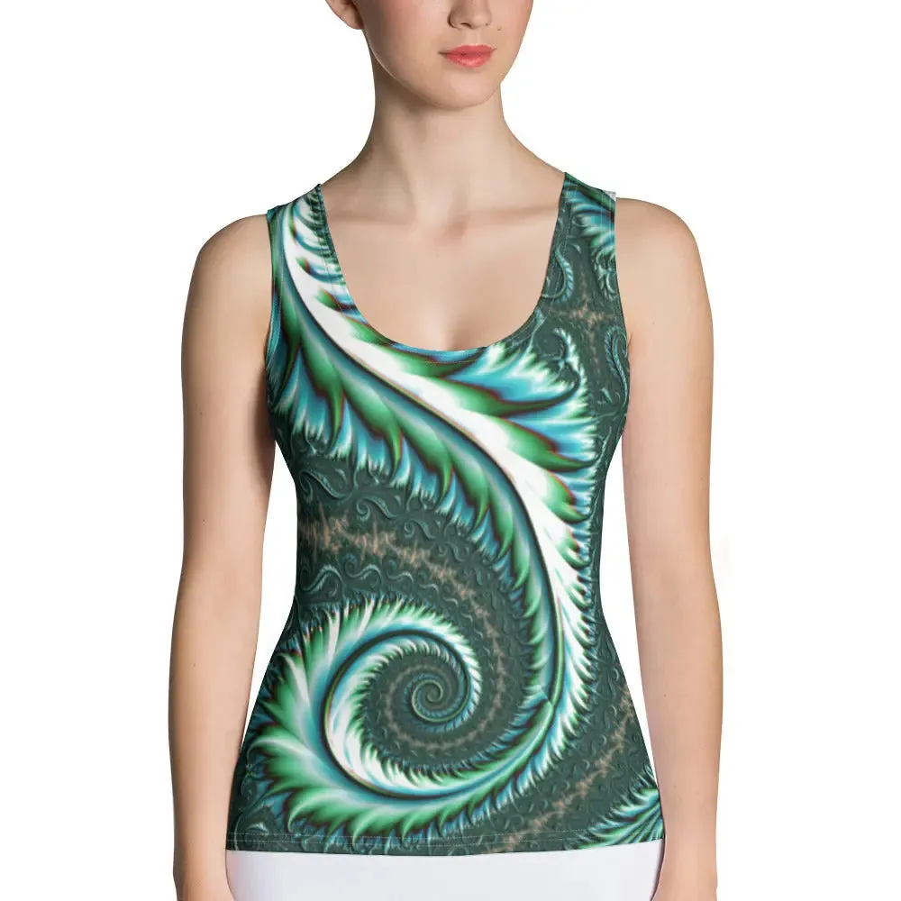 "Fractal Fern" Collection - All Over Print Tank Top