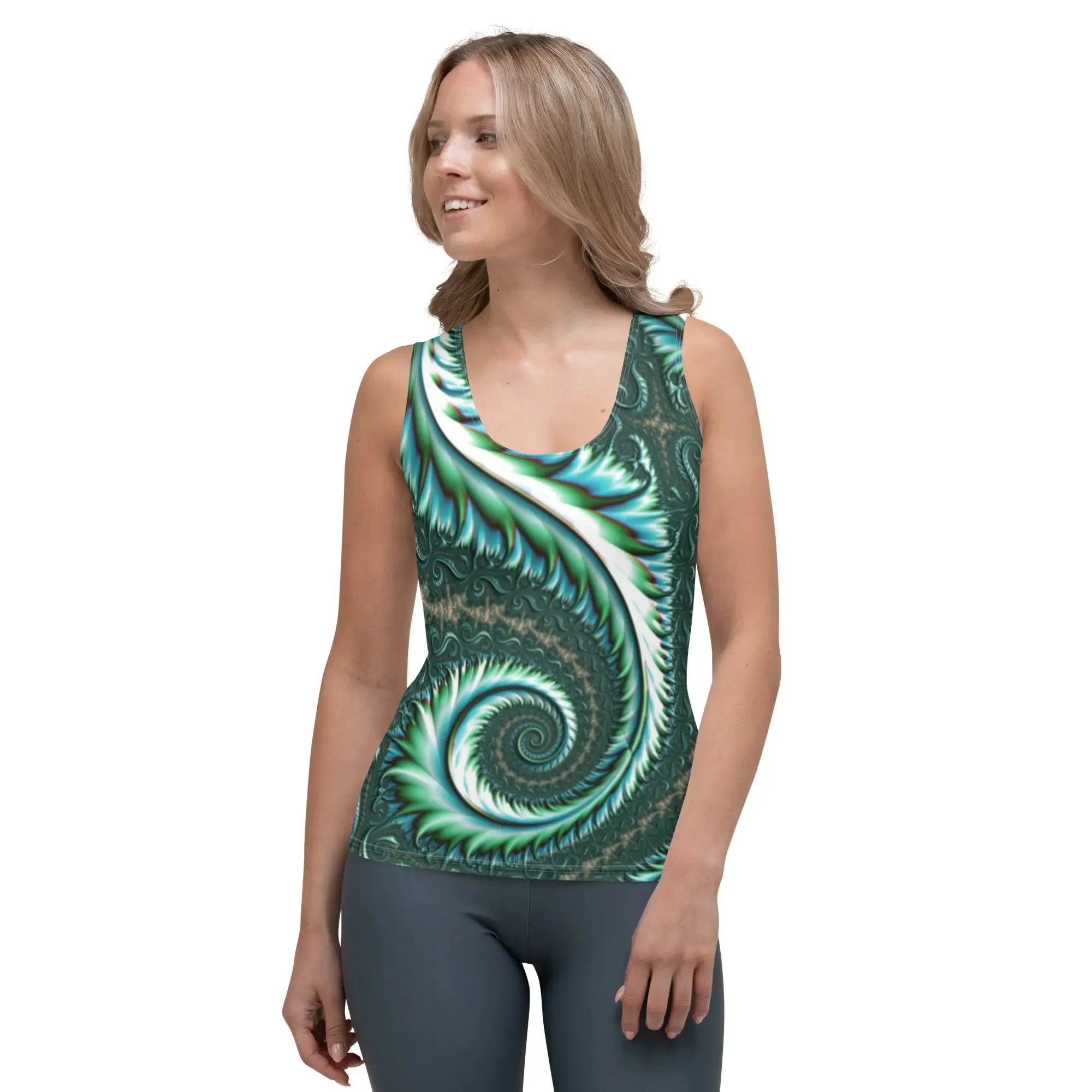 "Fractal Fern" Collection - All Over Print Tank Top