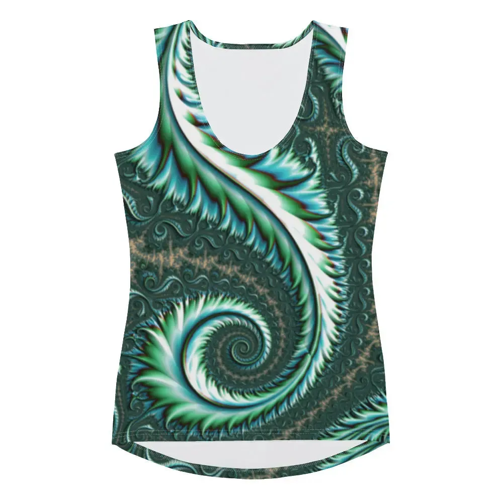 "Fractal Fern" Collection - All Over Print Tank Top