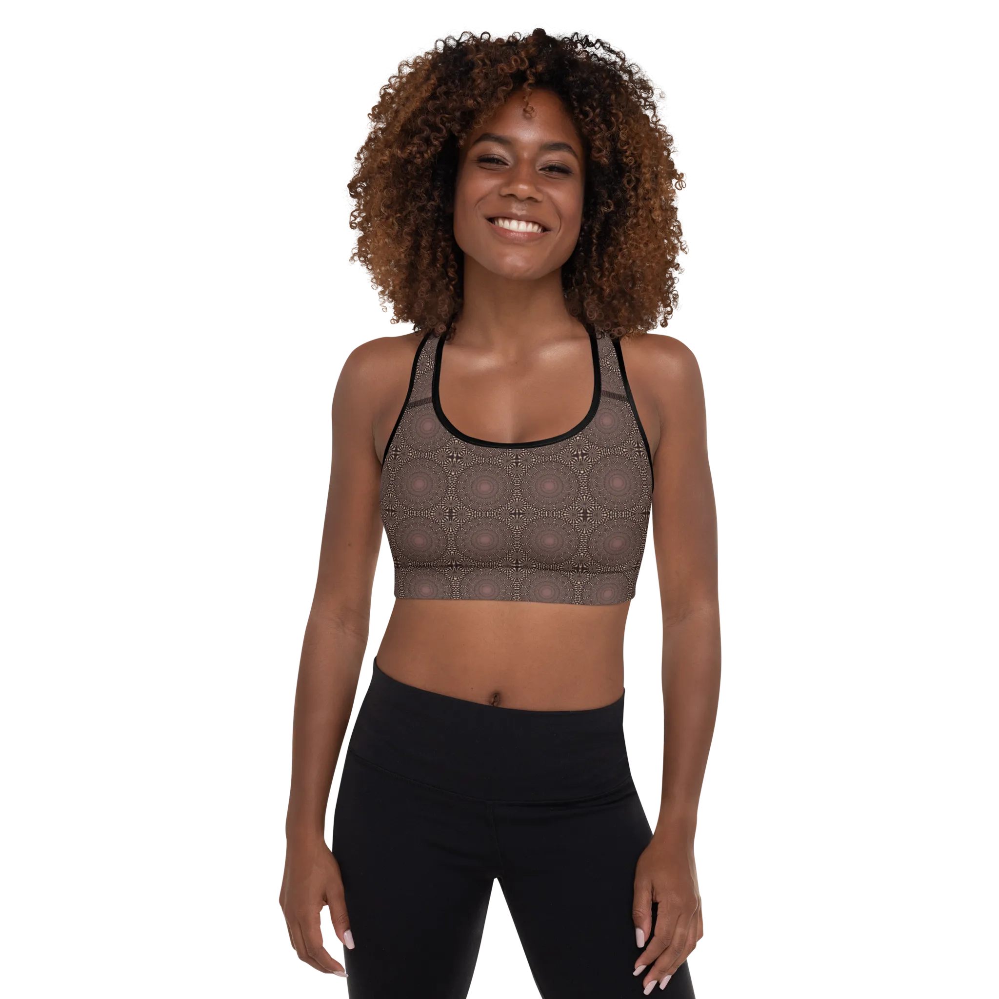 Recursia Desert Dream Padded Sports Bra In Pink