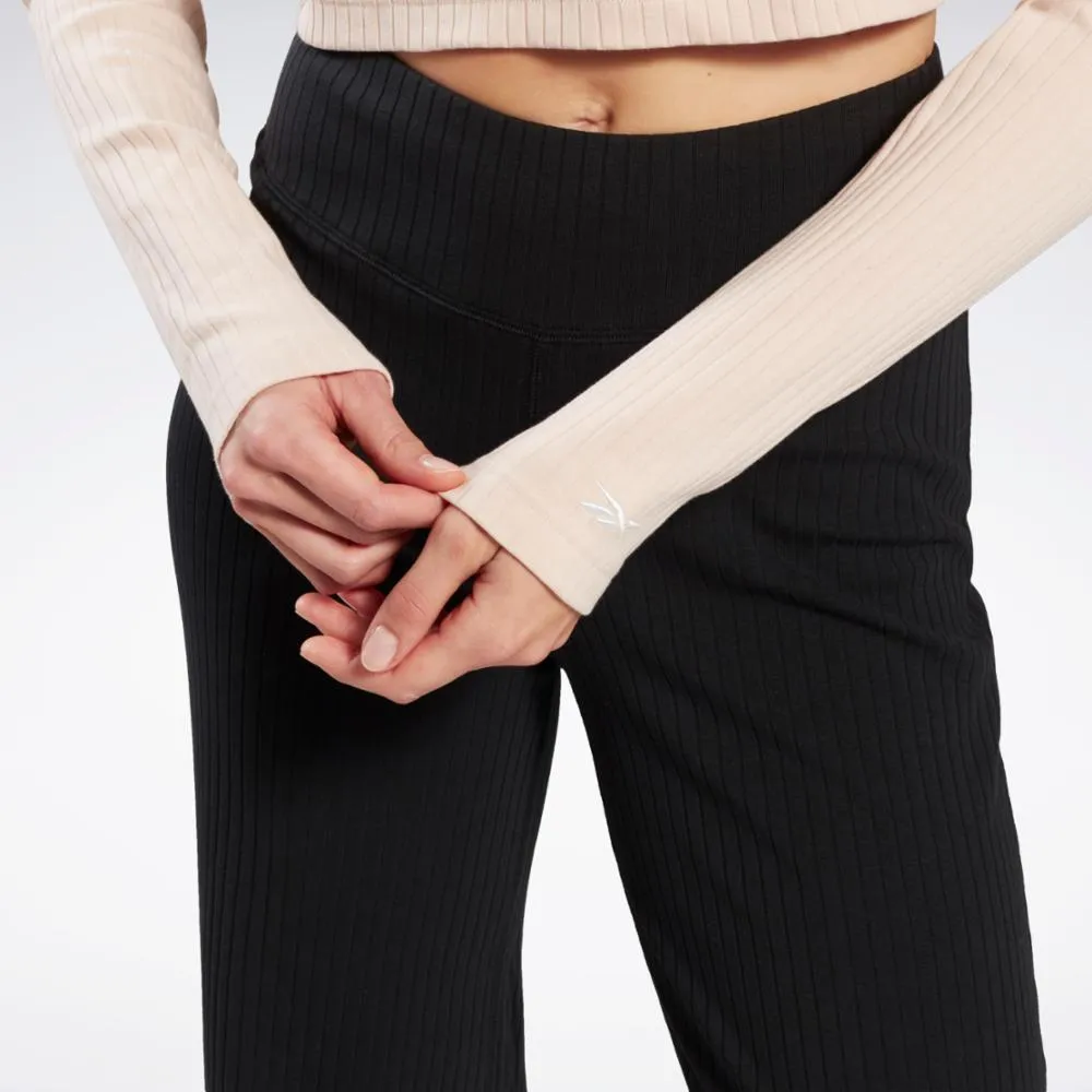 Reebok Apparel Women Yoga Cotton Rib Long-Sleeve Top SOFECR